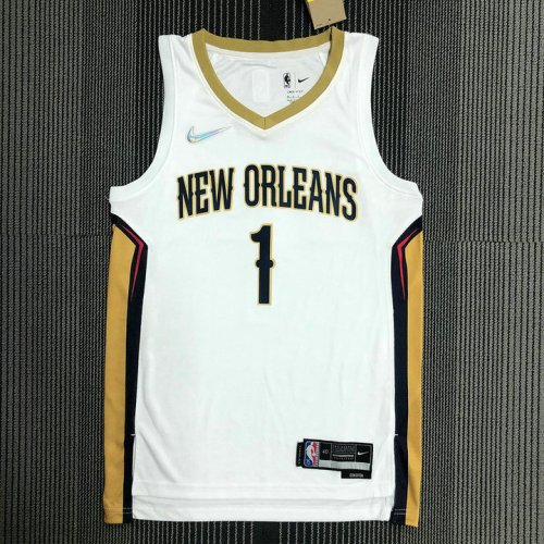 NBA 1 Williamson Pelicans 75th anniversary Maillot blanc